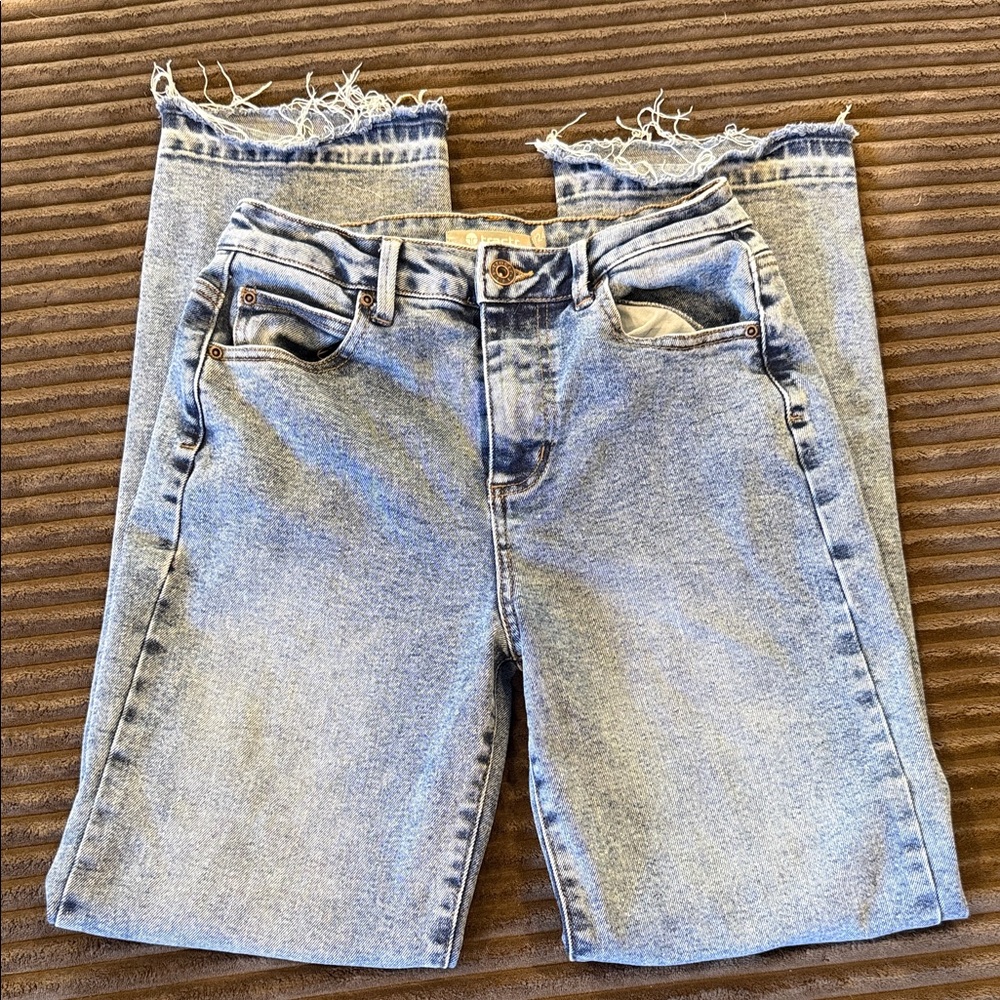Tractr Light Blue Cropped Women Jeans